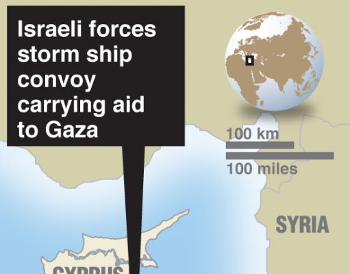 Israeli soldiers kill at least 10 protesters on boat carrying supplies to Gaza