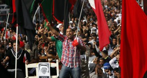 Bahraini troops fire on peaceful protesters in chaotic scene