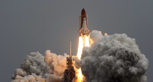 Space shuttle Atlantis lifts off