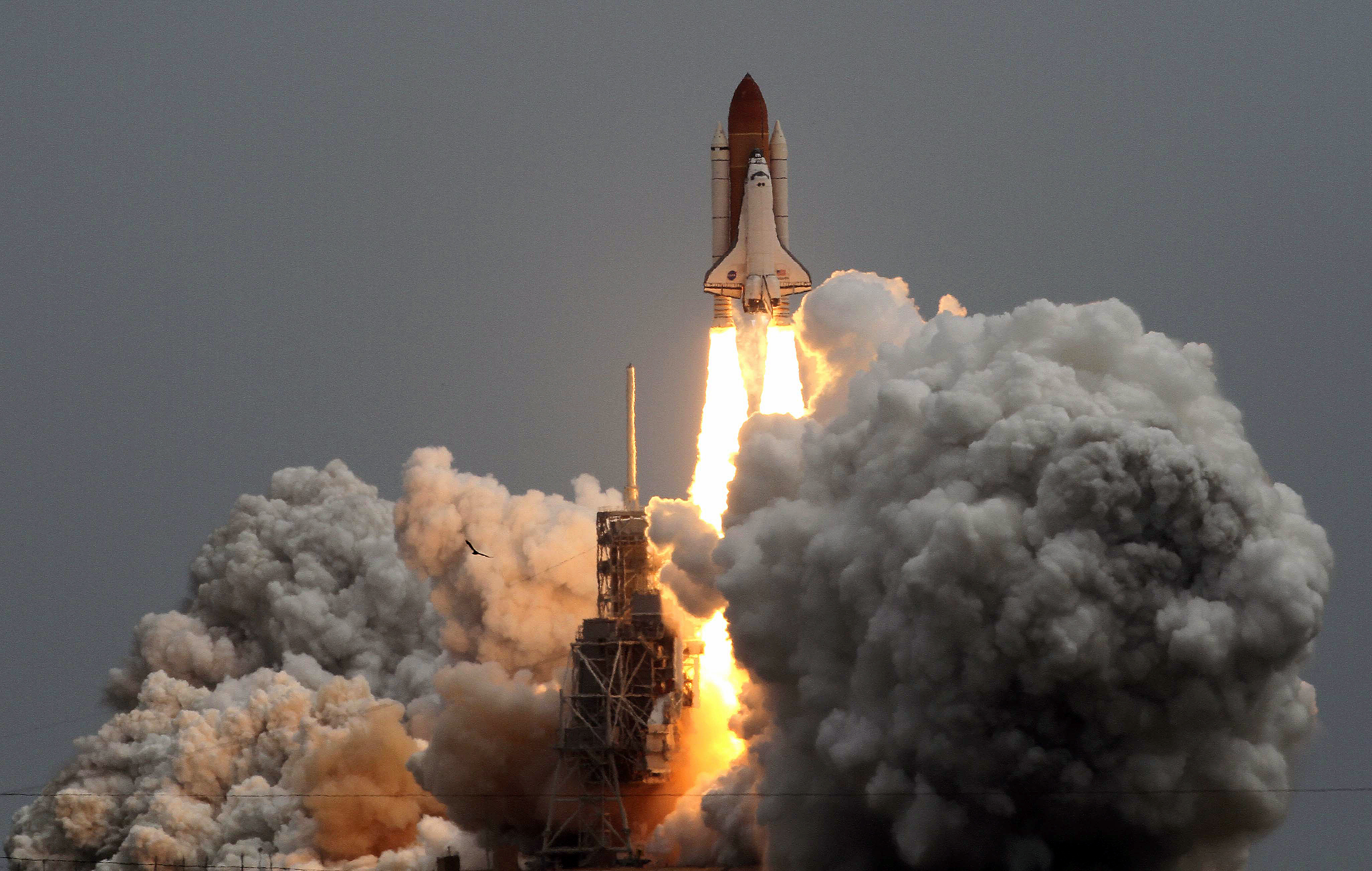 Space shuttle Atlantis lifts off