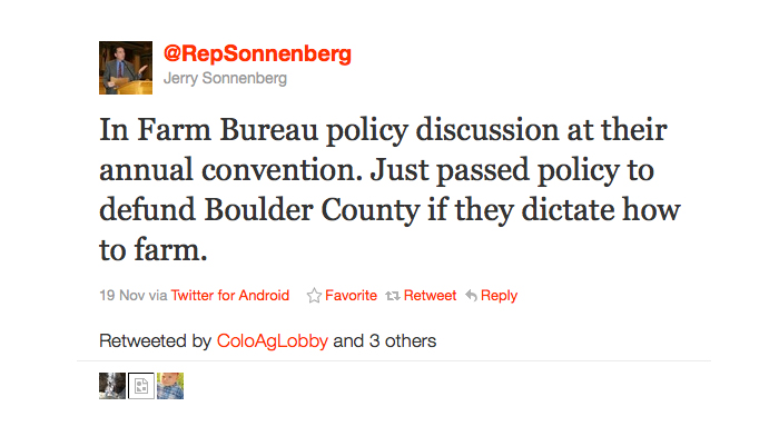 Lawmaker&rsquo;s tweet: County funds threatened if GMOs banned