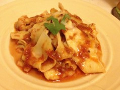 Fresh pasta and vegetarian Bolognese
