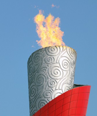 Olympic Torch to Zipline Across River