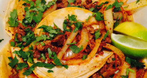 Los Dos Bros taco truck fits the scene