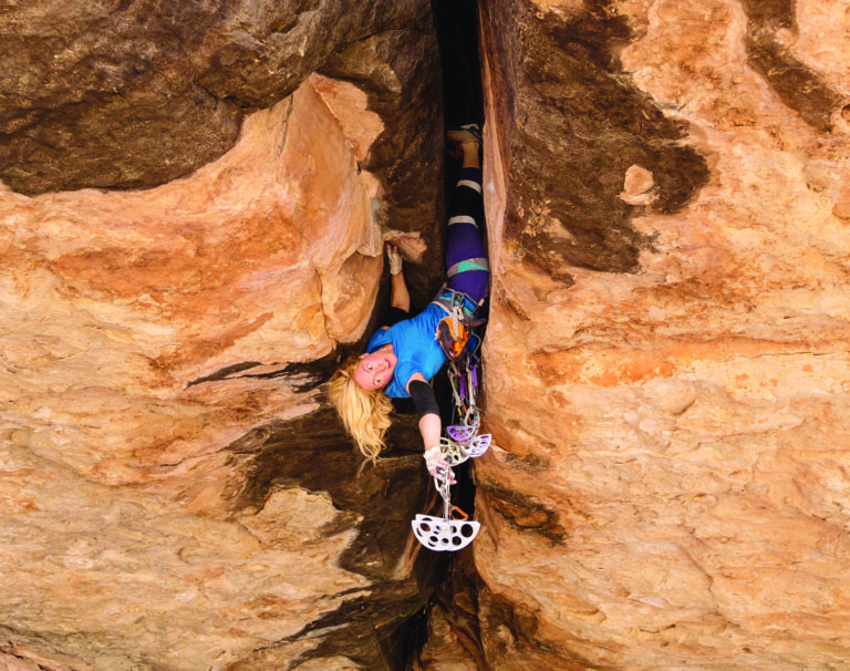 The queen of offwidth climbing