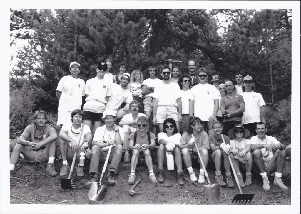 A volunteer crew poses for a picture in the early '90s.