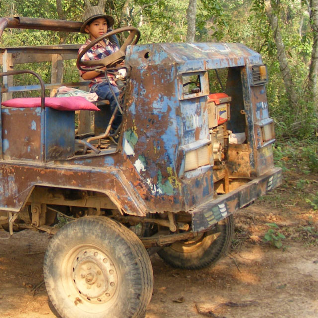 Yod La’s son, Sam, joined us on our visit to the forest as a passenger in the farm truck. Their family lives on the farm beside the Ing River along with 400 villagers. The Ing River is an important spawning habitat for Mekong River fish, and parts of the river are a fish sanctuary that the locals call a “fish palace.” The government has threatened to cut down the forest around the river and use the land for rice farming.