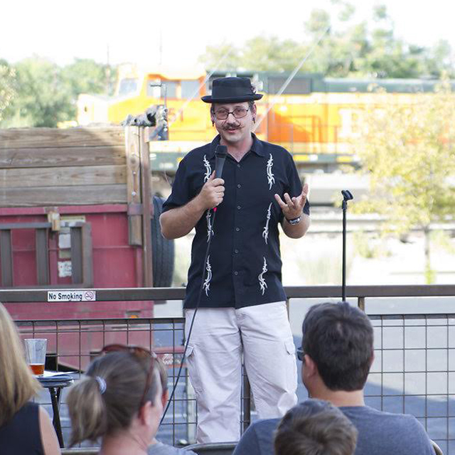 Fort Collins comic Jsin Novak entertains a crowd. 