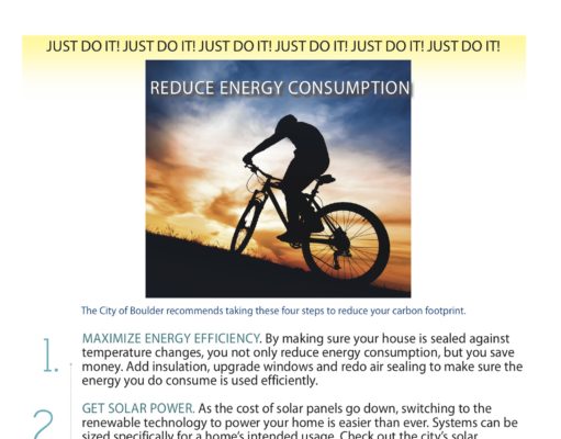 Just Do It: Cut down your energy