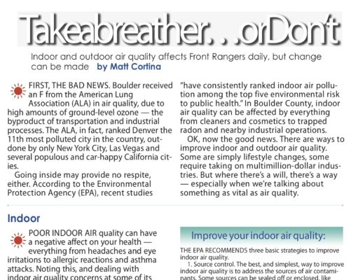 Take a breather… or don’t