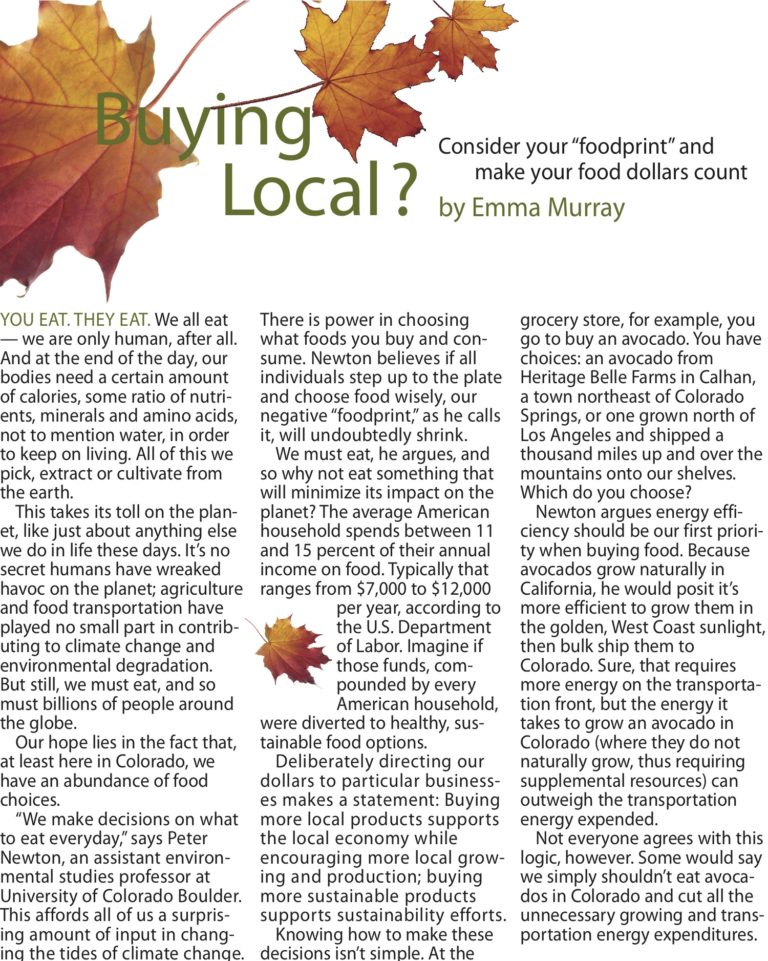 Buying Local?
