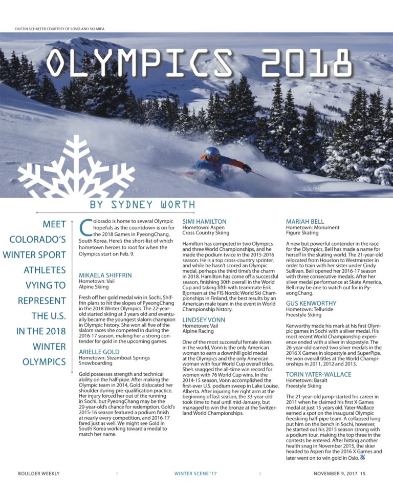 Colorado’s winter sport athletes vying for a spot in the 2018 winter olympics