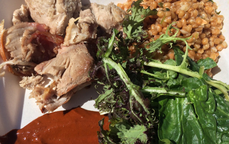 Try this week: Suckling pig with farro, and more