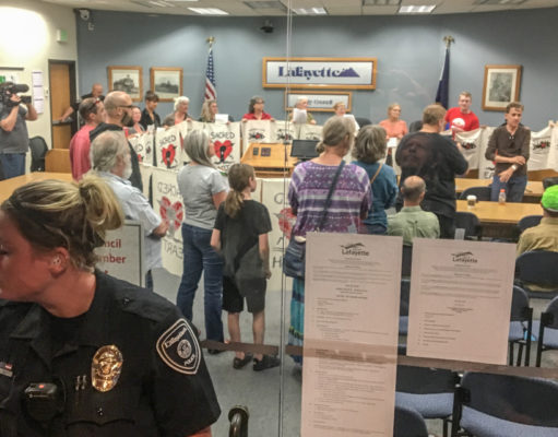 Protestors shut down Lafayette City Council meeting before oil and gas vote