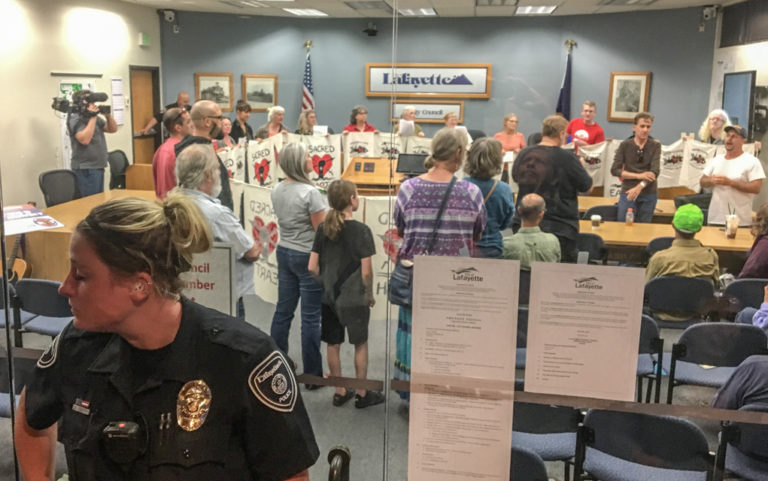 Protestors shut down Lafayette City Council meeting before oil and gas vote