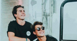 Knocking down dominoes