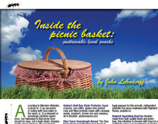 Inside the picnic basket