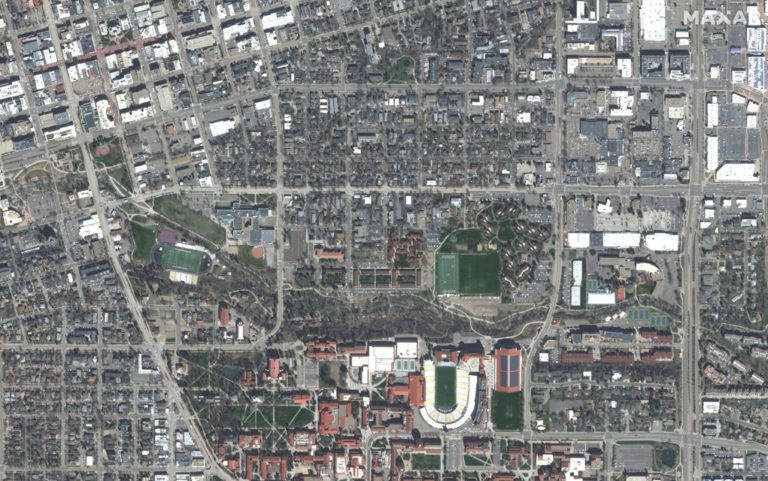 Social distancing seen from space