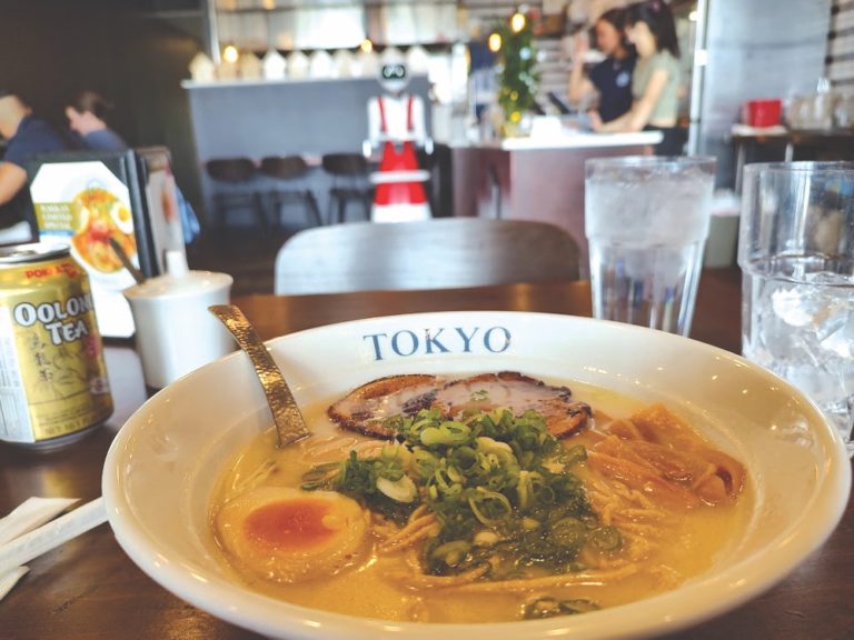 Delivered by a robot, Rakken Ramen is a fully animated meal