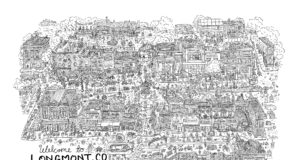 Sketching Longmont in plein air