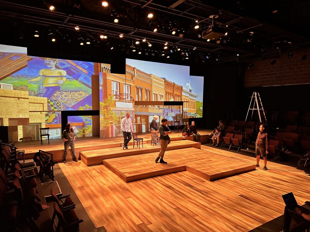 The Arvada Center stages 'The Laramie Project' in a thrust configuration,” with the audience surrounding the performers on three sides.