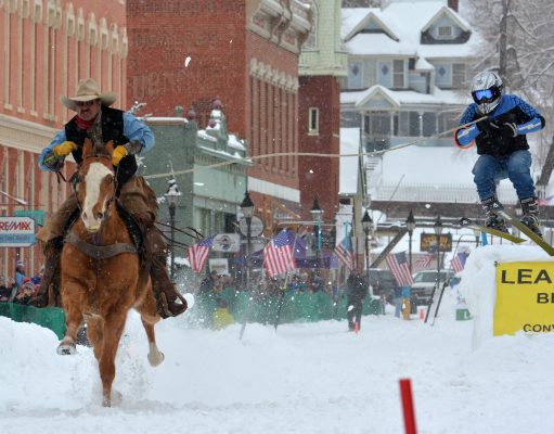 Cowboys and ski bums 2014 Leadville behind Jeff Dahl